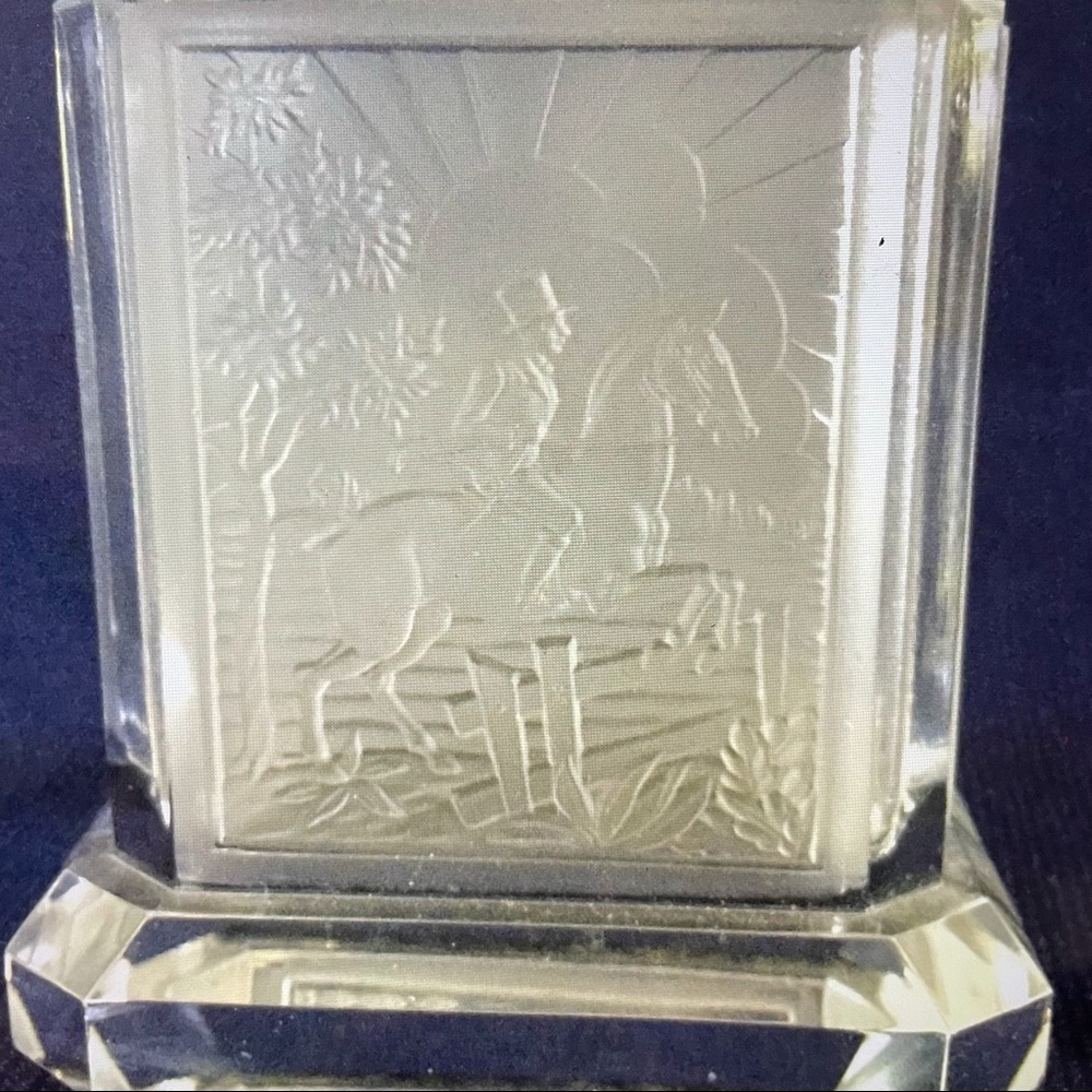 ART DECO CZECH FROSTED CIGARETTE 🚬 HOLDER -EQUESTRIAN 🐎 THEME CIRCA 1935 EUC - Picture 11 of 16